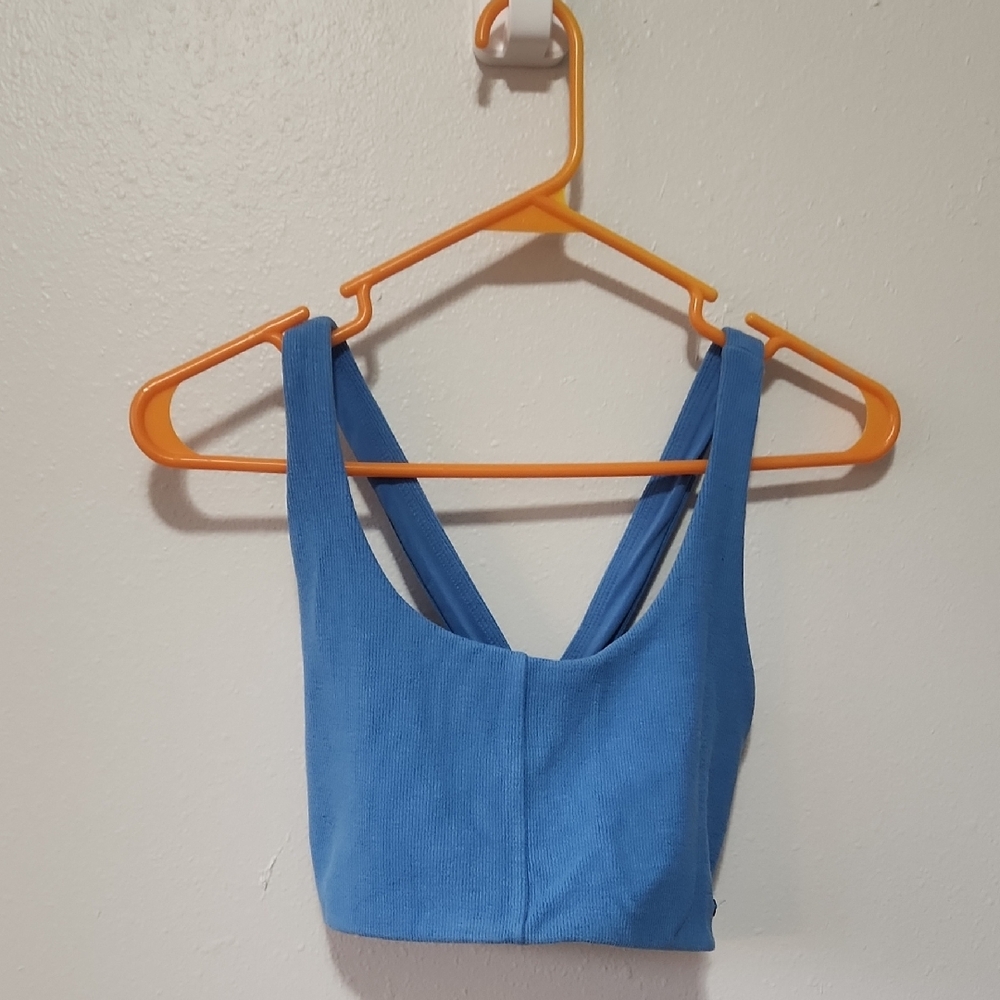 Gymshark Vlue Ribbed Crop Tank Top Size M